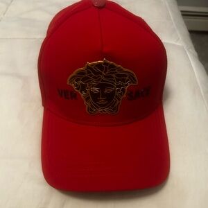 Versace Red Medusa Hat